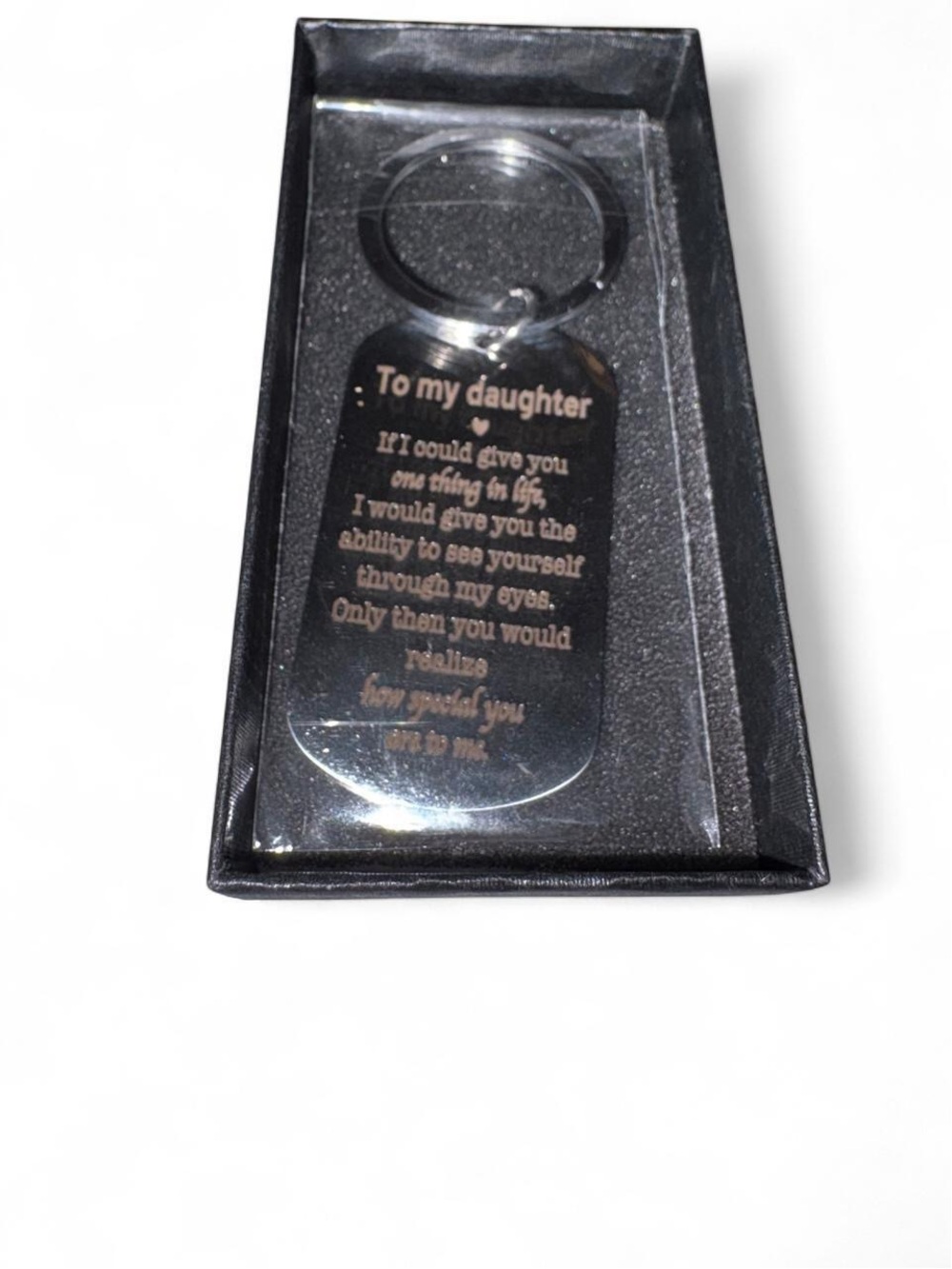 to my daughter keychain